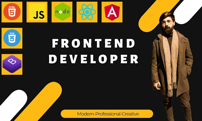 Be your frontend web developer html css bootstrap react javascript by ...
