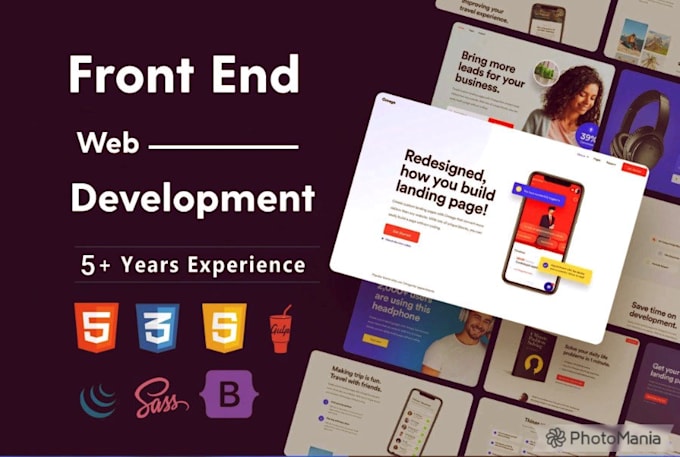 Be your front end web developer using html css bootstrap by Qazimaz ...