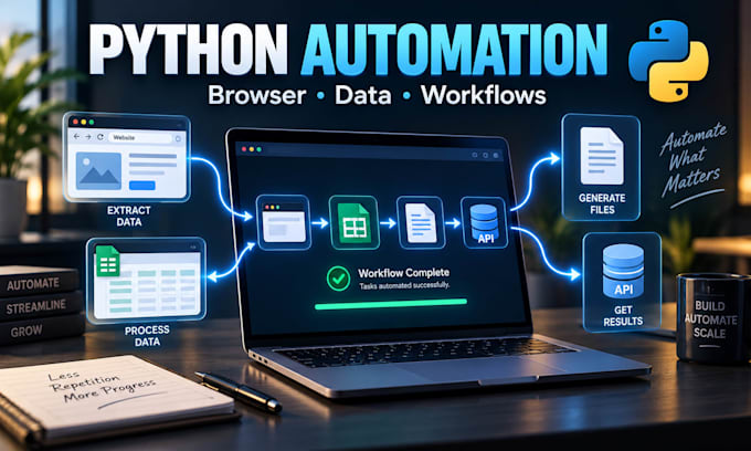 build python browser automation and business workflow bots