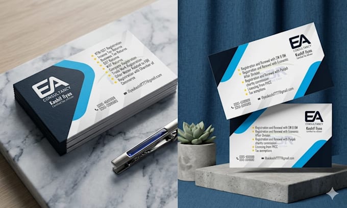design branding stationery with business cards
