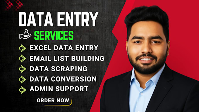 do data entry, copy paste, data scraping, email leads, pdf to excel data entry