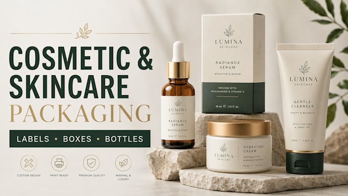 design cosmetic and skincare labels and packaging