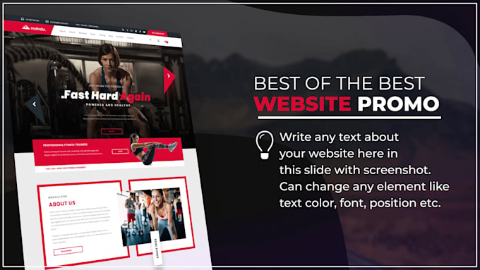 create the best unique website promo and presentation video