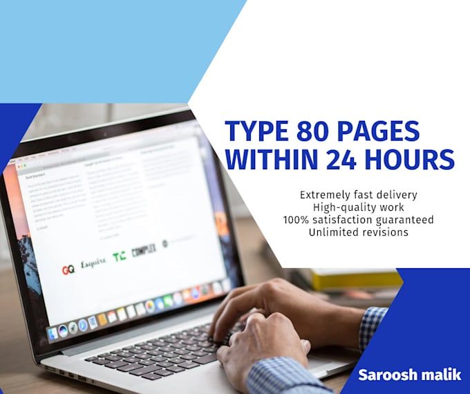 do fast english typing 80 pages within 1 day