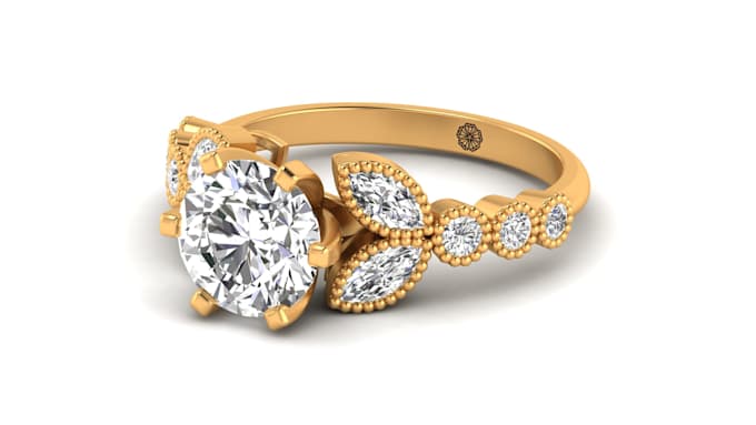 do jewelry cad design solitaire engagement and wedding ring