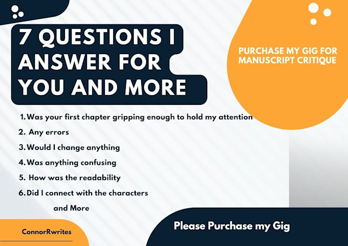 read your work and give you constructive feedback