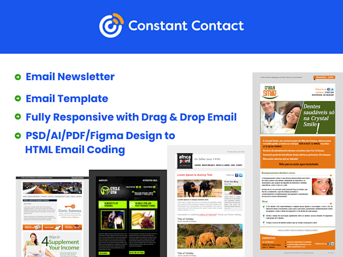 Design constant contact email template by Hunts2019 Fiverr
