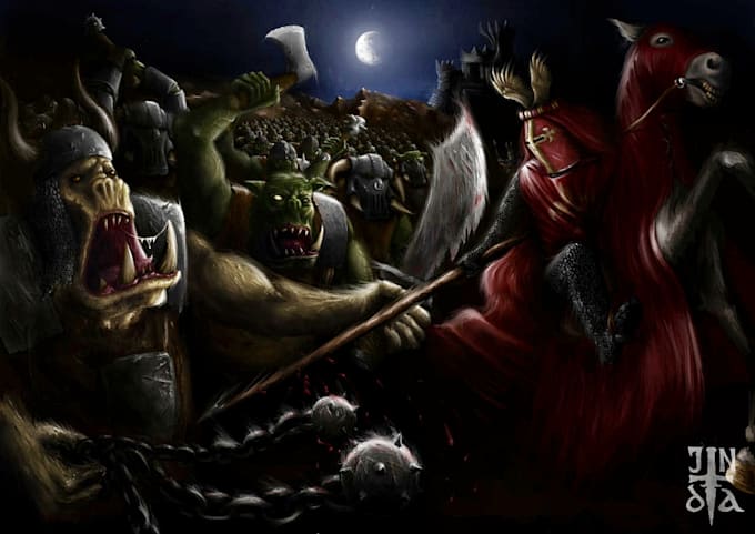 create your warhammer, game, digital concept art