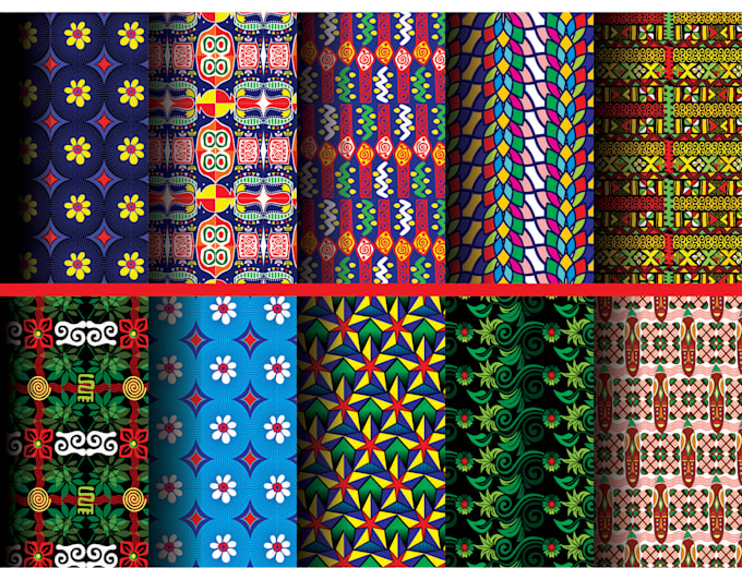 create unique african seamless vector textile pattern