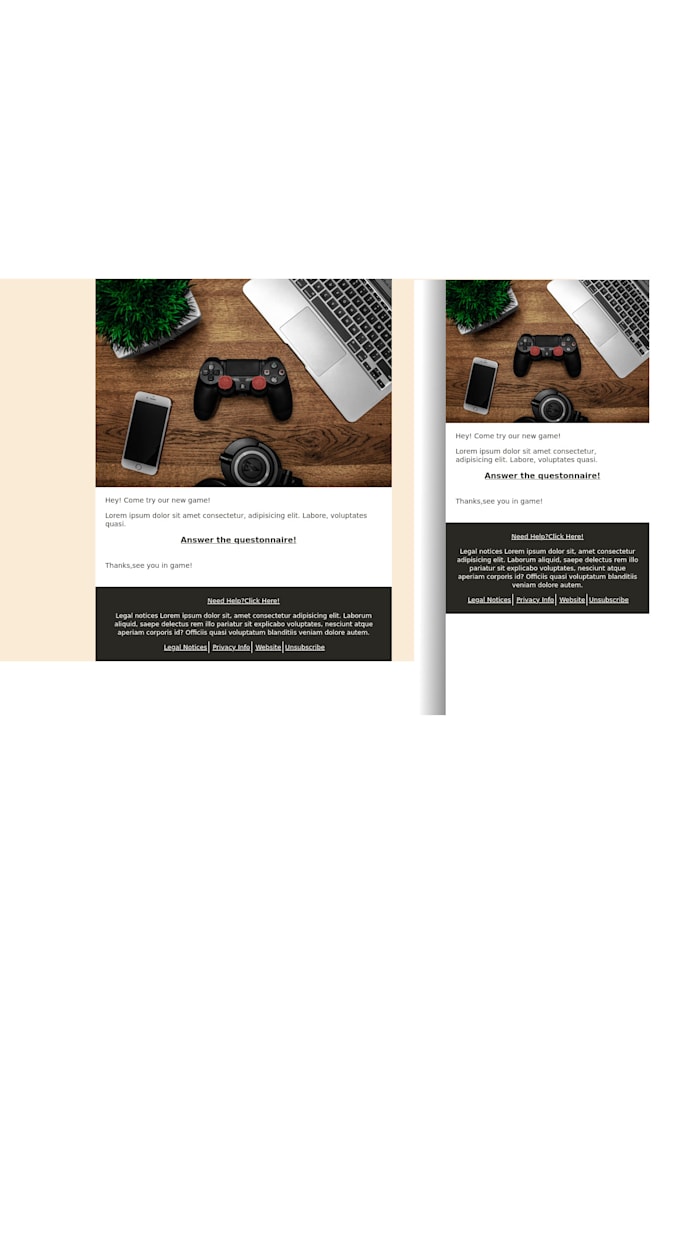 create a basic HTML email template