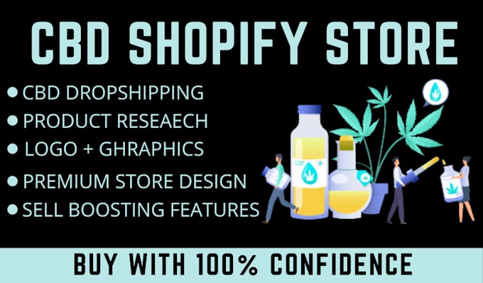 create cbd shopify dropshipping store or shopify website