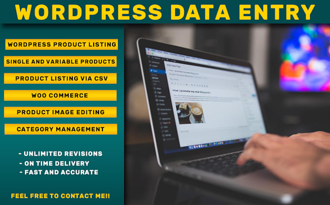 do wordpress product listing and e commerce data entry
