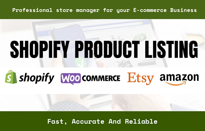 do product listing to shopify store, shopify store manager