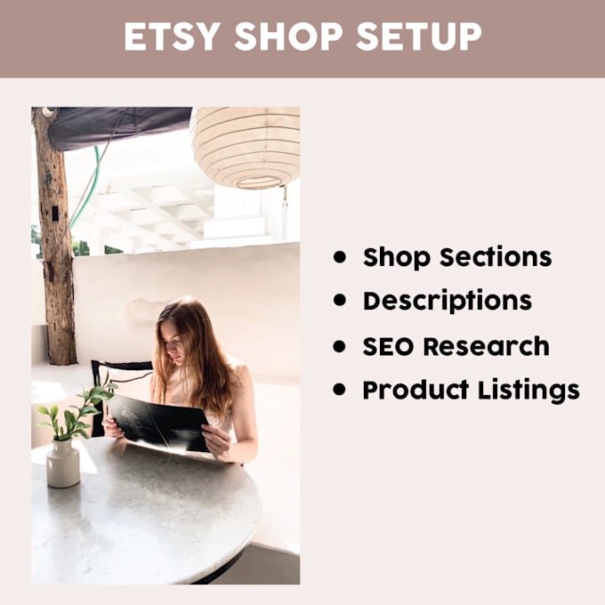 set up your etsy with SEO or edit your existing shop