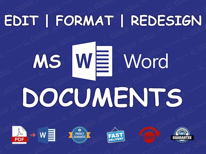 design or recreate ms word document or word fillable form