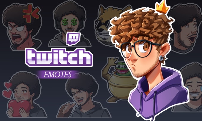 Create your custom twitch emotes and sub badges by Lorenzofarina | Fiverr