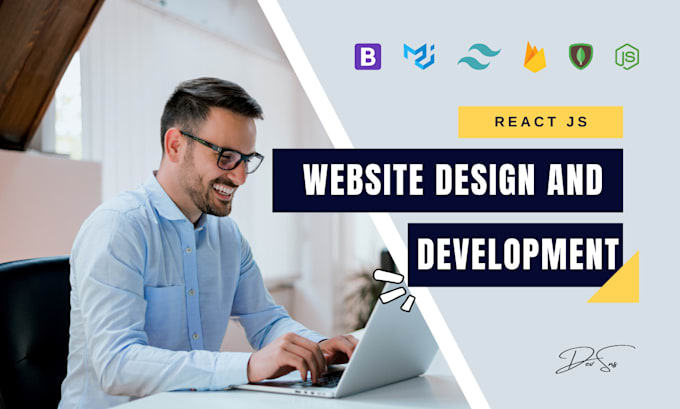 Develop an eye catching website using react js and node js by Dev_sns ...