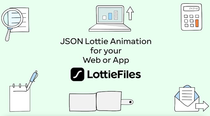 create lottie json or GIF animation for your website or app