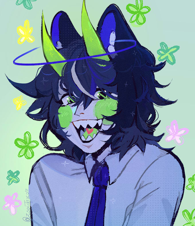 Draw full colored oc, fanart commission for you by Zsocotrco Fiverr