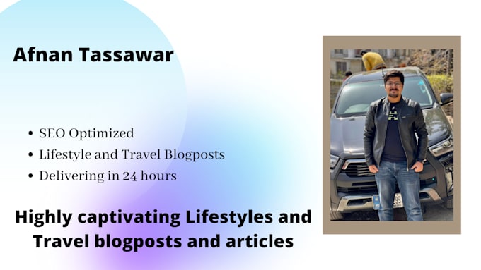 write travel and lifestyle SEO optimized blog posts