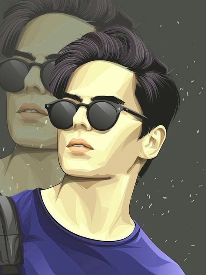 Draw realistic cartoon vector portrait from your photo by Kongek47 Fiverr
