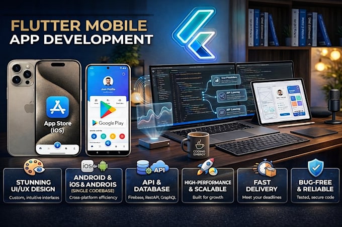 do flutter mobile app development for android and ios app builder, app creation