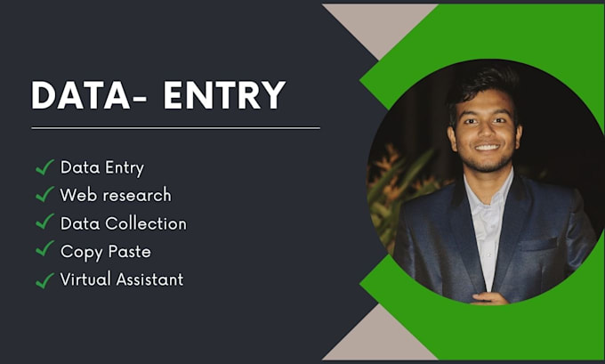 do excel data entry, web research as your virtual assistant