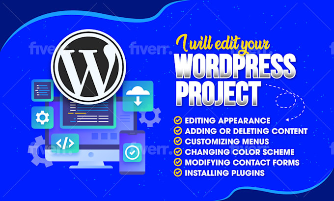 edit your wordpress project, do wordpress customization