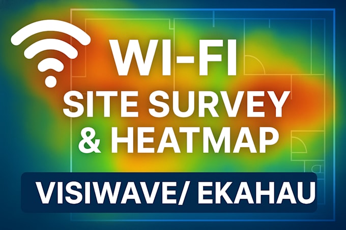 do professional wifi site survey and heatmap via visiwave and ekahau