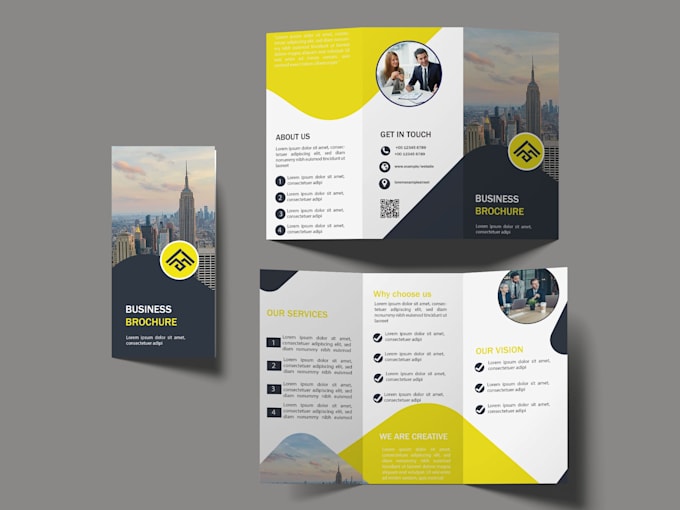 design professional bifold or trifold brochure