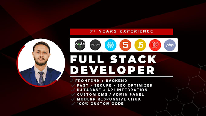 develop custom web application using react next node js PHP laravel