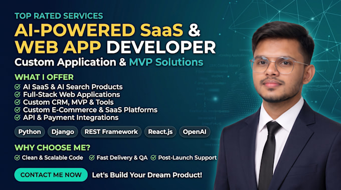build ai powered saas web application or full stack web app