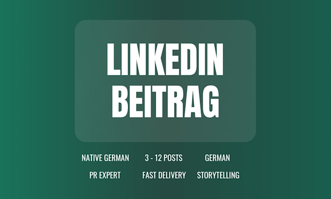 write a linkedin post
