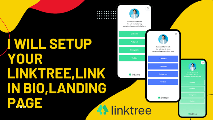 Setup your linktree link in bio landing page by Marketrr jannat Fiverr