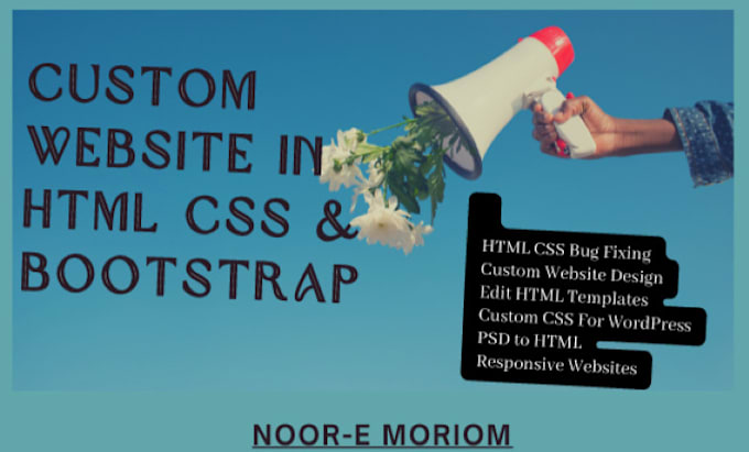 Create clean and responsive website using html css bootstrap by Noor_e ...