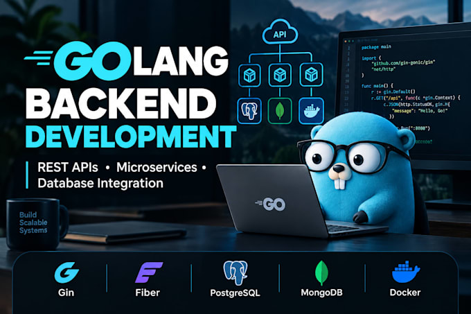 develop a golang backend and rest apis