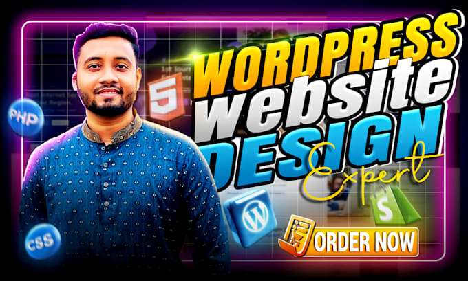 design a professional and responsive wordpress website with elementor