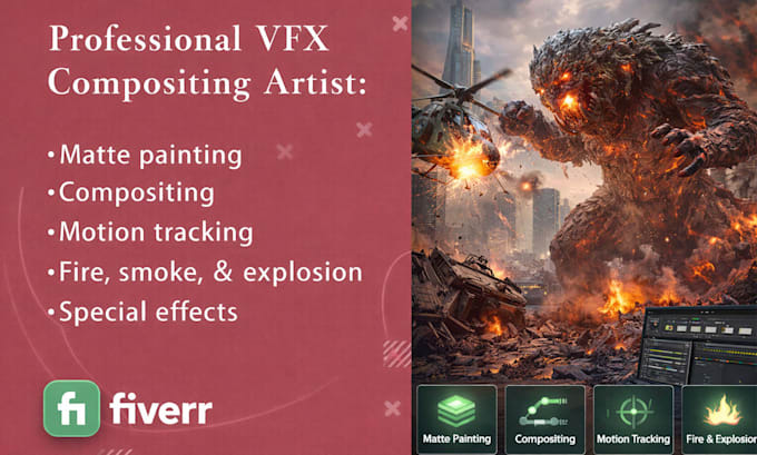 make vfx compositing, matte painting, visual effects artist