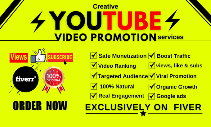 Hire a freelancer to promote your youtube video to organically by increase subs