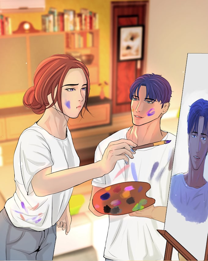 draw you, fanart, oc in anime style
