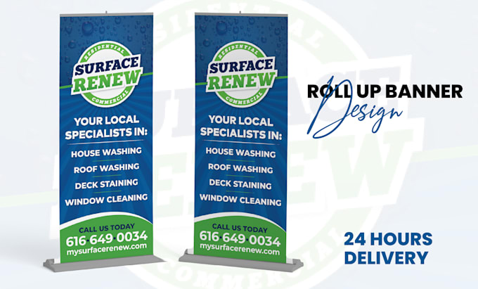 design roll up banner, retractable banner, pull up or roller banner