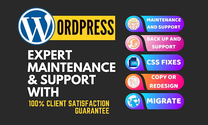 do wordpress maintenance, backup, migrate, support or fix issues for you
