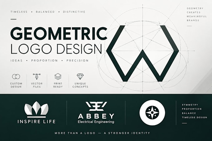 design a geometric golden ratio or symmetrical logo