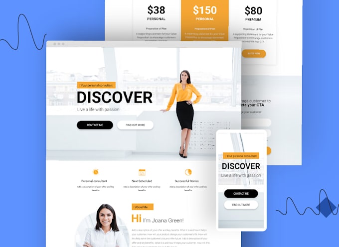 Design a modern responsive landing page by Leonhinds | Fiverr