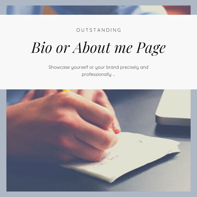 write your bio or about me page