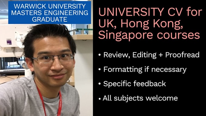 improve your university CV for postgraduate study