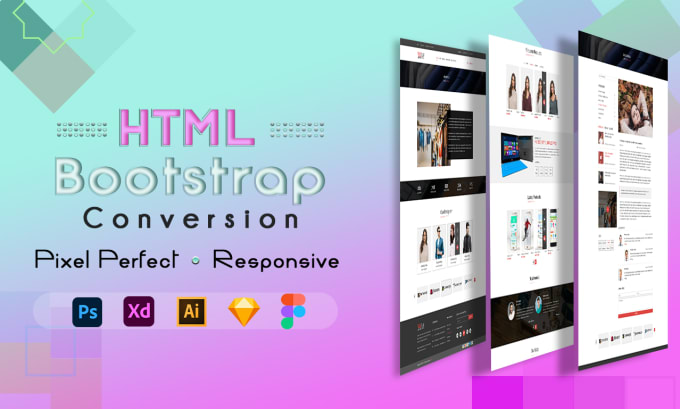 convert psd or figma file to html