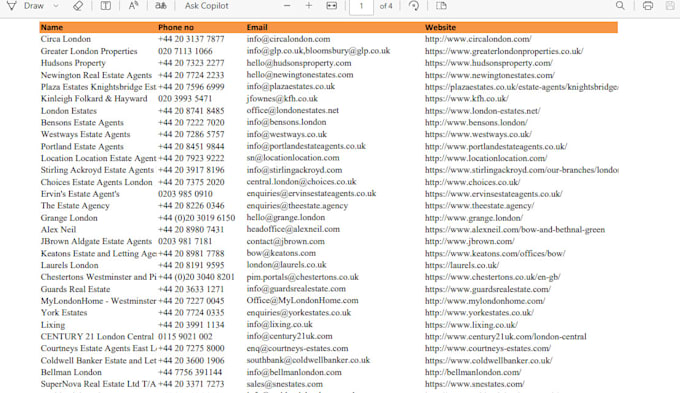 collect emails, numbers, and links