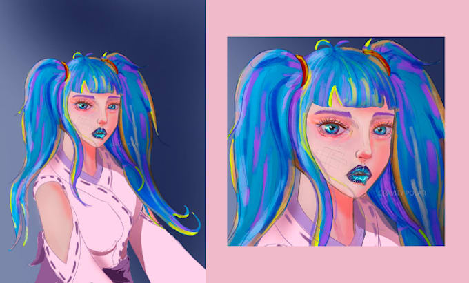 creator of semirealistic illustrations and anime