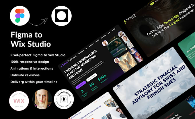 convert, migrate or build your figma website into wix studio
